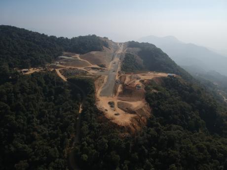 Aerial view of progress at Lailenpi